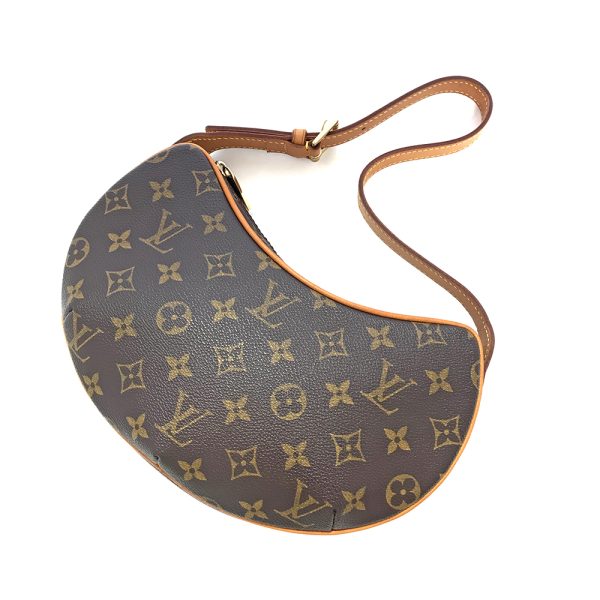 31004279315 280 06u Louis Vuitton Pochette Croissant Pm Handbag Monogram Shoulder Bag Brown