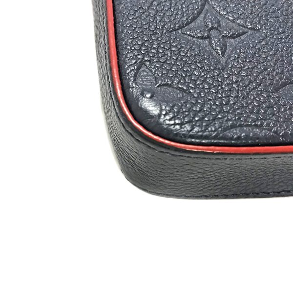 31004279315 337 14u Louis Vuitton Pochette Felicie Clutch Empreinte Marine Rouge Chain Crossbody Shoulder Bag Black