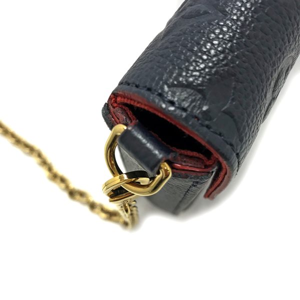 31004279315 337 19u Louis Vuitton Pochette Felicie Clutch Empreinte Marine Rouge Chain Crossbody Shoulder Bag Black