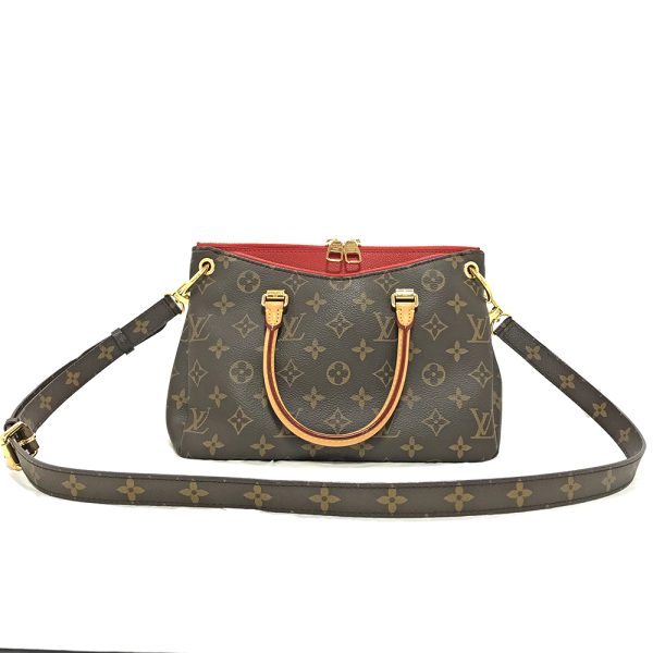 31004279315 403 01u Louis Vuitton Pallas BB Monogram Cerise Shoulder Bag Brown Red