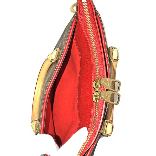 31004279315 403 10u Louis Vuitton Pallas BB Monogram Cerise Shoulder Bag Brown Red