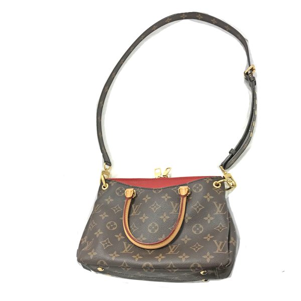 31004279315 403 20u Louis Vuitton Pallas BB Monogram Cerise Shoulder Bag Brown Red