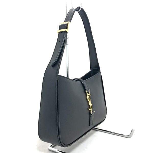 31005139315 1 03u Yves Saint Lauren Le Cincassette Leather Handbag Semi Shoulder Bag Black