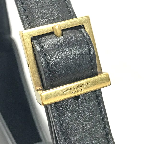 31005139315 1 11u Yves Saint Lauren Le Cincassette Leather Handbag Semi Shoulder Bag Black