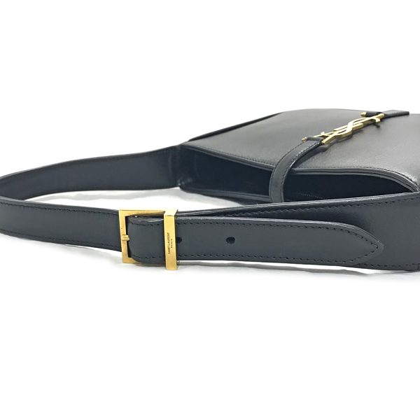 31005139315 1 12u Yves Saint Lauren Le Cincassette Leather Handbag Semi Shoulder Bag Black