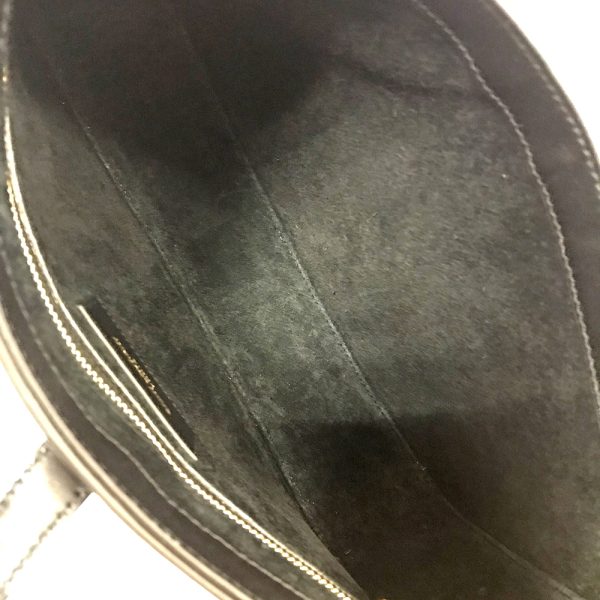 31005139315 1 15u Yves Saint Lauren Le Cincassette Leather Handbag Semi Shoulder Bag Black