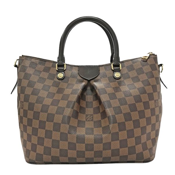 31005409315 115 02u Louis Vuitton Siena MM Damier Ebene Shoulder Bag Handbag Brown