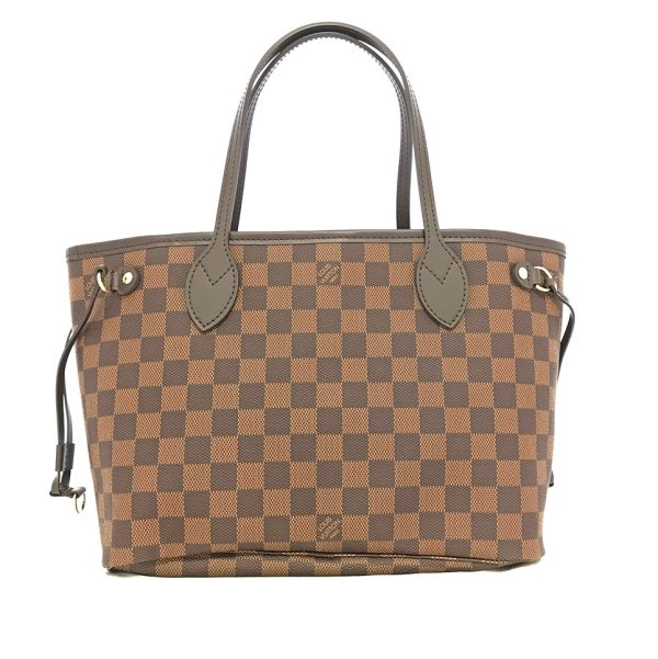 31005409315 129 03u Louis Vuitton Neverfull PM Damier Ebene Shoulder Bag Tote Bag Commuting Bag with Pouch Brown