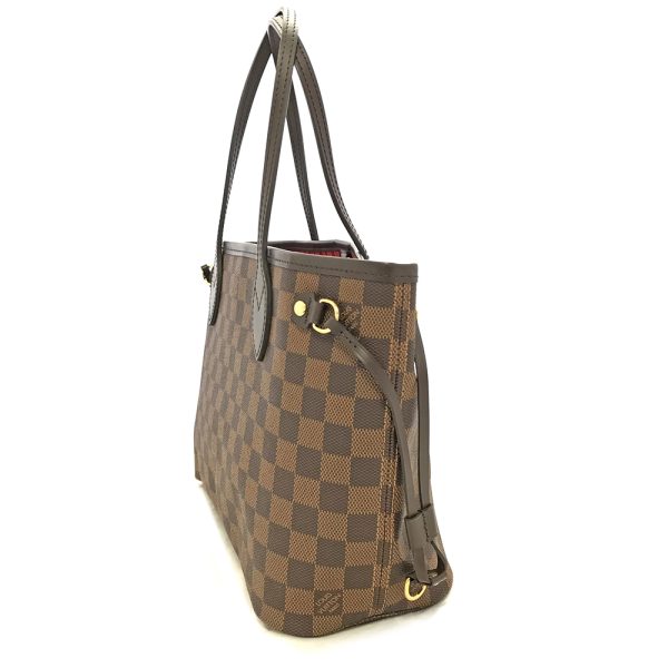 31005409315 129 04u Louis Vuitton Neverfull PM Damier Ebene Shoulder Bag Tote Bag Commuting Bag with Pouch Brown