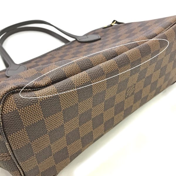 31005409315 129 10u Louis Vuitton Neverfull PM Damier Ebene Shoulder Bag Tote Bag Commuting Bag with Pouch Brown