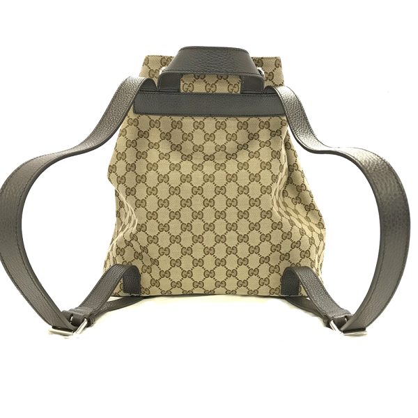 31007699315 7 03u GUCCI Ruck Sack GG Canvas Backpack Brown Beige