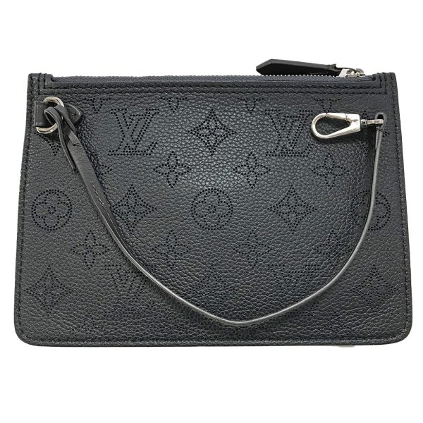 31008799315 100 16u Louis Vuitton Girarotta Mahina Noir Double Handle Handbag