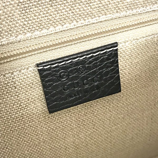 31008829315 6 09u GUCCI Interlocking G 2WAY Leather Bag Shoulder Bag Black