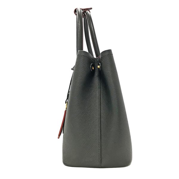 31008839315 13 03u Prada Double Saffiano Leather 2WAY Handbag Shoulder Bag Black