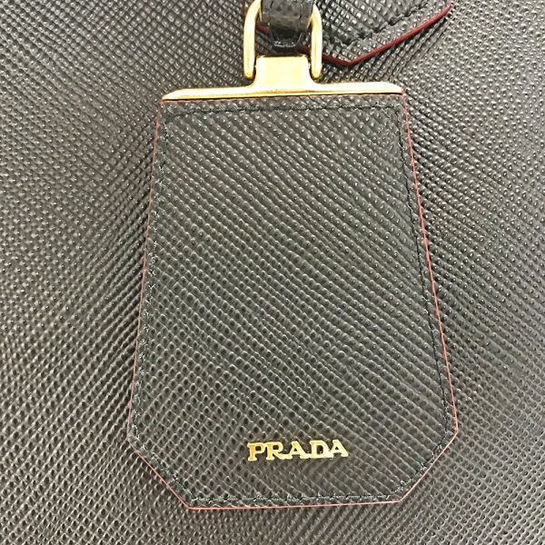31008839315 13 12u Prada Double Saffiano Leather 2WAY Handbag Shoulder Bag Black