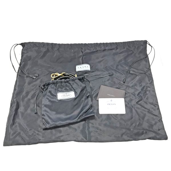 31008839315 13 15u Prada Double Saffiano Leather 2WAY Handbag Shoulder Bag Black