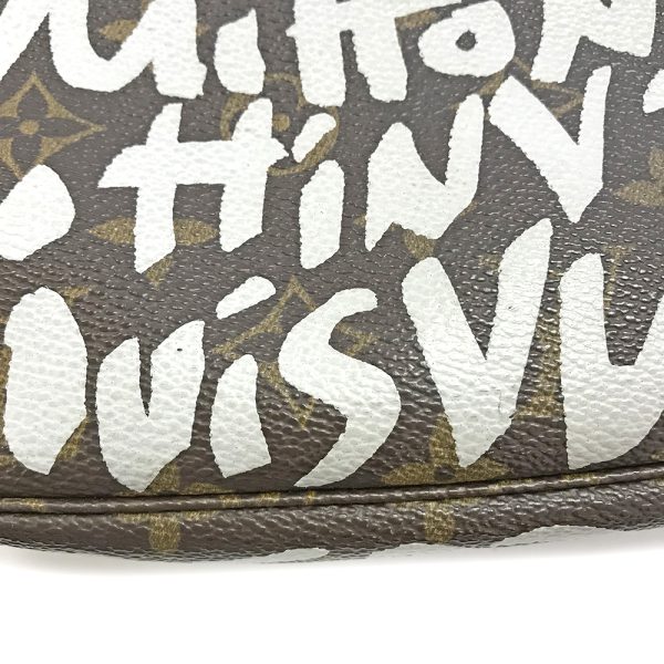 31012189315 33 10u Louis Vuitton Accessory Graffiti Pouch Monogram Handbag Brown White