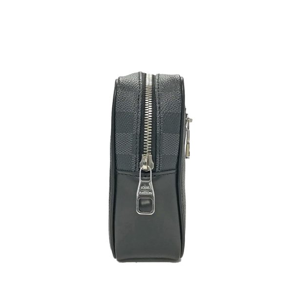 31013319315 53 04u Louis Vuitton Pochette Kasai Damier Graphite Handbag Black