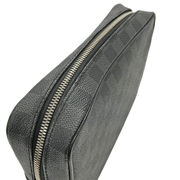 31013319315 53 07u Louis Vuitton Pochette Kasai Damier Graphite Handbag Black