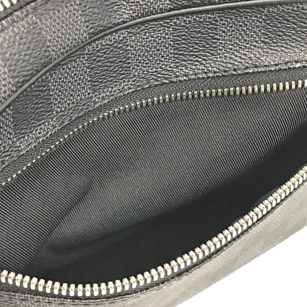 31013319315 53 09u Louis Vuitton Pochette Kasai Damier Graphite Handbag Black