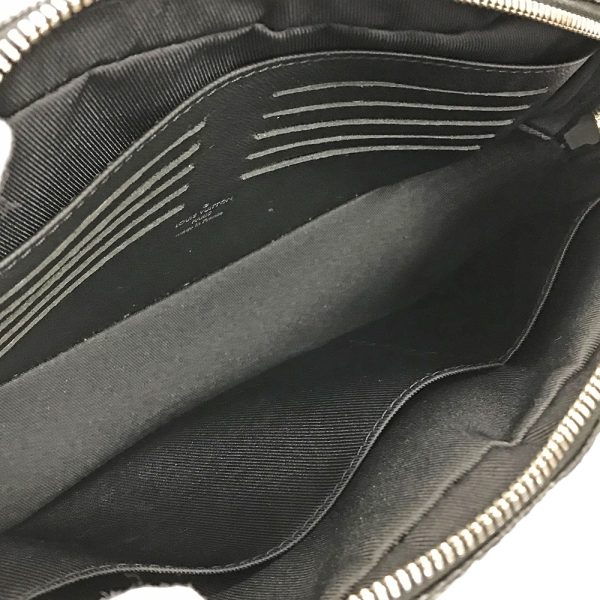 31013319315 53 11u Louis Vuitton Pochette Kasai Damier Graphite Handbag Black