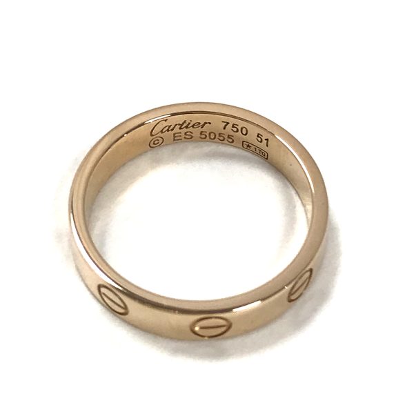 31034079315 18 02u Cartier Mini Love Ring Size 11 K18PG Wedding Ring Pink Gold