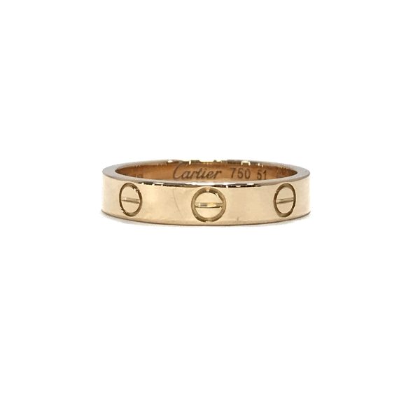 31034079315 18 04u Cartier Mini Love Ring Size 11 K18PG Wedding Ring Pink Gold