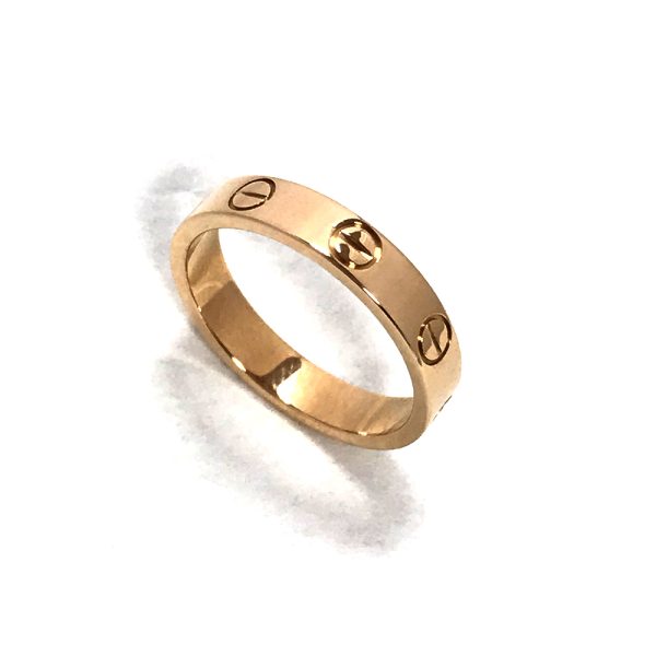 31034079315 18 05u Cartier Mini Love Ring Size 11 K18PG Wedding Ring Pink Gold