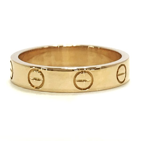 31034079315 27 03u Cartier Mini Love Ring Size 8 750PG Wedding Ring Pink Gold