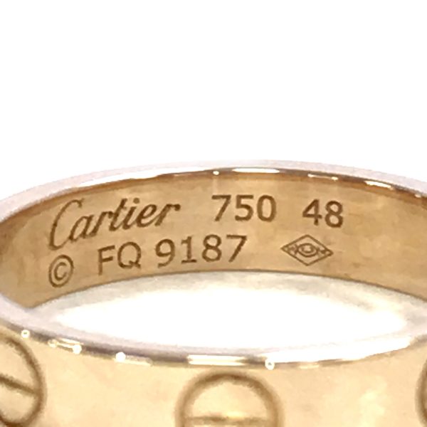 31034079315 27 04u Cartier Mini Love Ring Size 8 750PG Wedding Ring Pink Gold