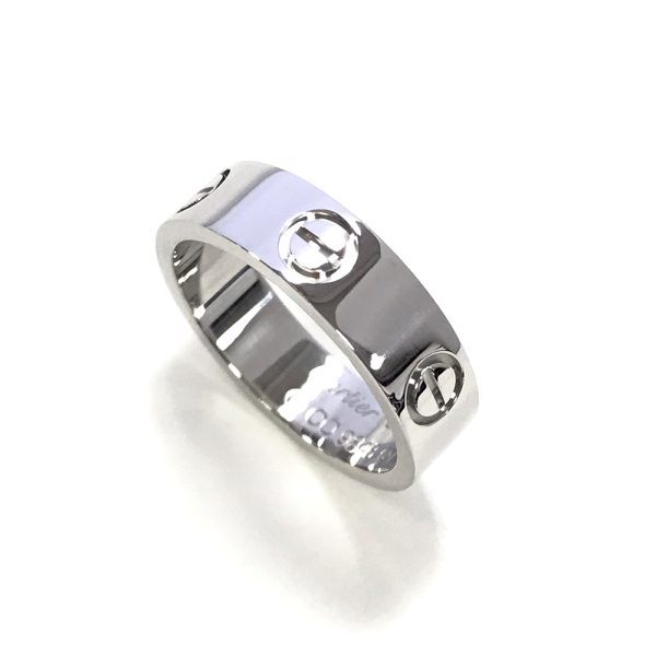 31034079315 36 02u Cartier Love Ring Size 14 K18WG 73g Silver