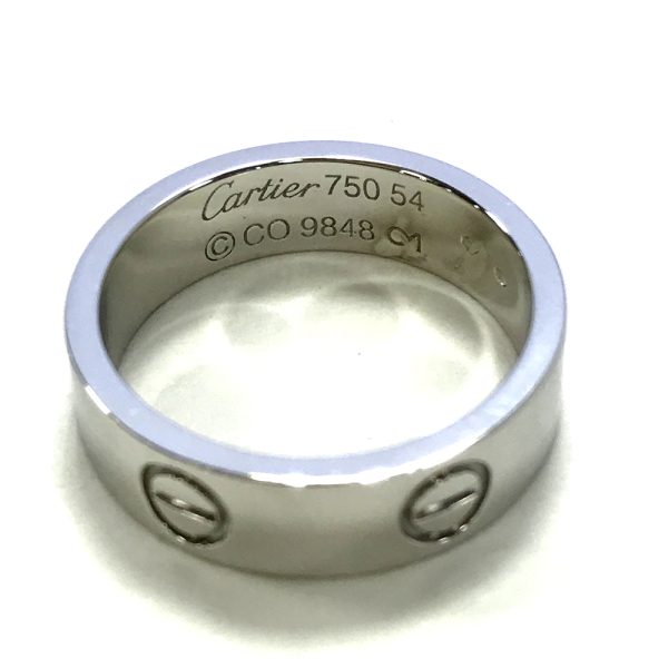 31034079315 36 05u Cartier Love Ring Size 14 K18WG 73g Silver