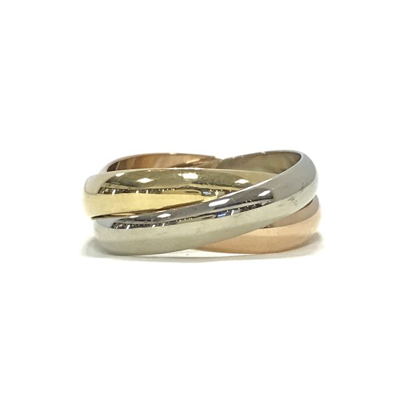 31034079315 37 02u Cartier Trinity Ring Size 11 K18 76g Gold Pink Gold Silver