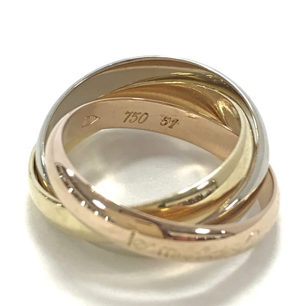 31034079315 37 05u Cartier Trinity Ring Size 11 K18 76g Gold Pink Gold Silver