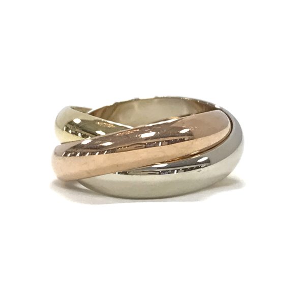 31034079315 40 02u Cartier Trinity Ring LM Size 9 K18 Gold x Pink Gold x Silver