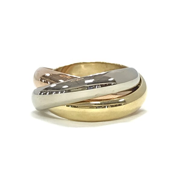 31034079315 40 03u Cartier Trinity Ring LM Size 9 K18 Gold x Pink Gold x Silver