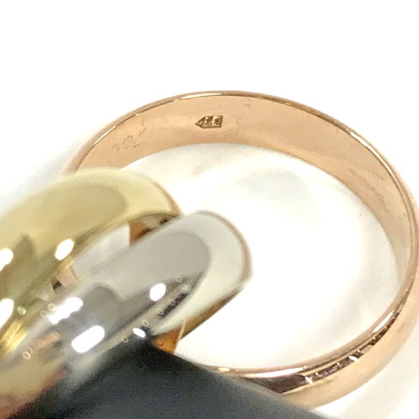 31034079315 40 08u Cartier Trinity Ring LM Size 9 K18 Gold x Pink Gold x Silver