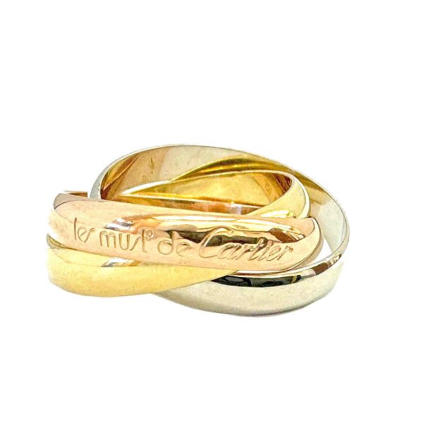 31034079317 28t 1 Cartier Trinity Ring Size 14 Yellow Gold Pink Gold White Gold