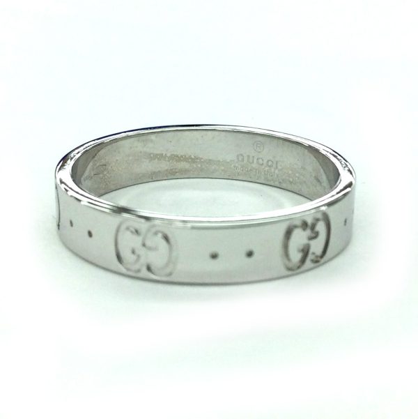 31034369310 13k002 Gucci Icon Ring K18WG Classic Ring White Gold