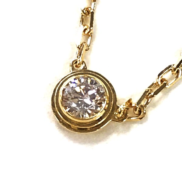 31034609315 6 04u Cartier Amour Necklace SM 41cm K18YG Diamond Yellow Gold