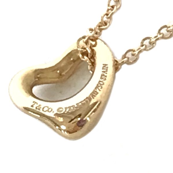 31034629315 10 02u Tiffany Co Open Heart Necklace 7mm 40cm K18PG Pink Gold