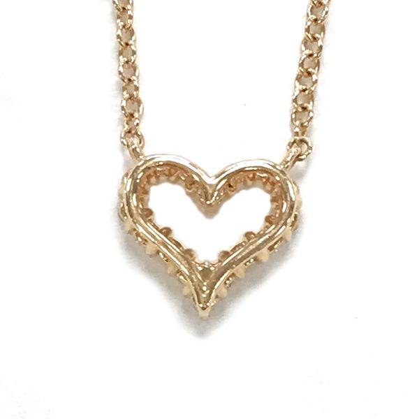 31034629315 3 04u Tiffany Co Heart Pendant Extra Mini 41cm Diamond K18PG Pink Gold