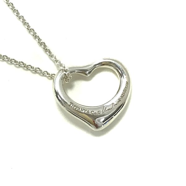 31034629315 37 02u Tiffany Co Open Heart Pendant 41cm SV925 Silver Necklace