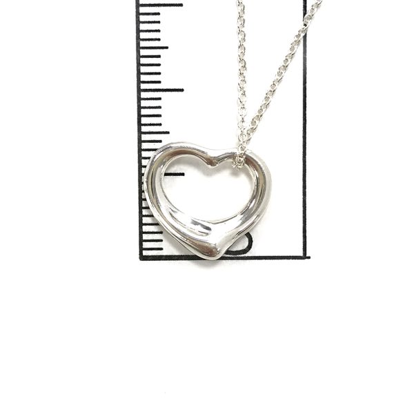 31034629315 37 07u Tiffany Co Open Heart Pendant 41cm SV925 Silver Necklace