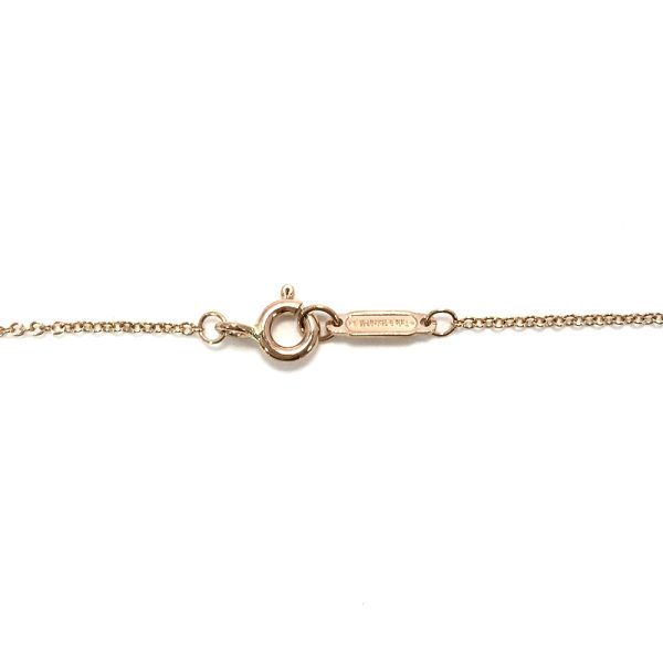 31034629315 43 06u Tiffany Co Heart Lock Pendant 40cm K18RG Necklace Rose Gold