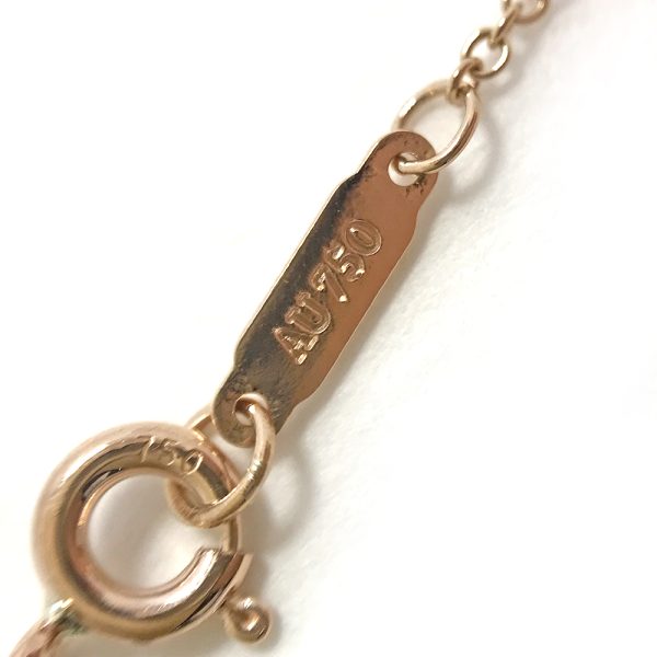 31034629315 43 08u Tiffany Co Heart Lock Pendant 40cm K18RG Necklace Rose Gold