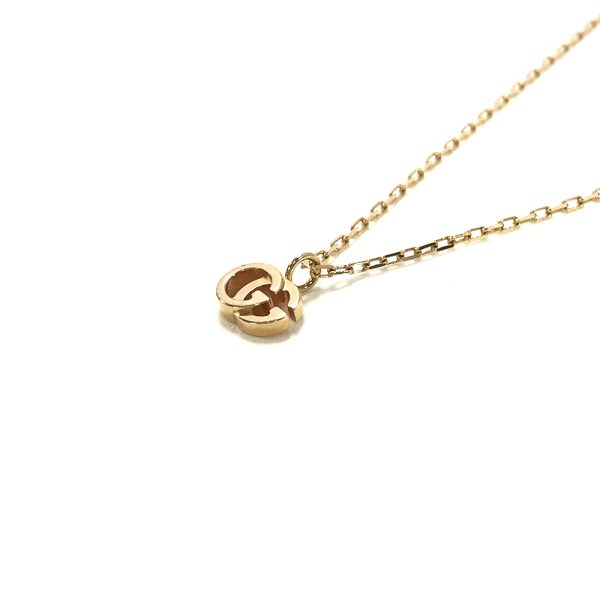 31034899315 9 03u Gucci GG Running K18PG Necklace Interlocking G Gold