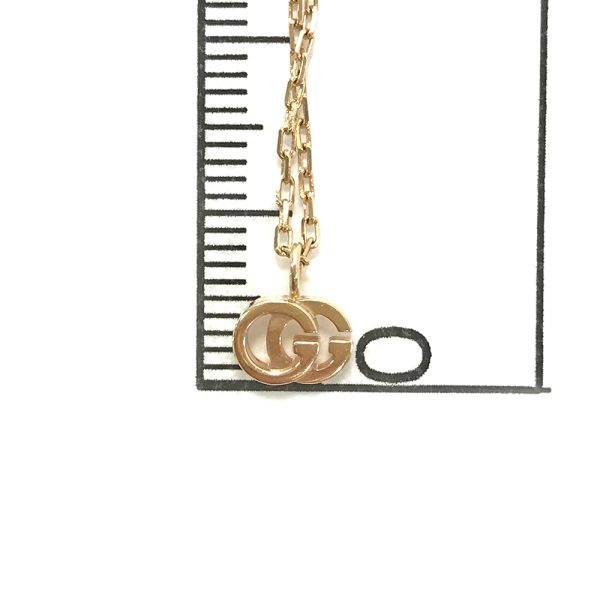 31034899315 9 08u Gucci GG Running K18PG Necklace Interlocking G Gold