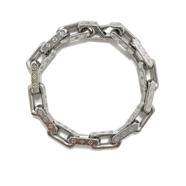 31035479315 9 01u Louis Vuitton Bracelet Chain Monogram Silver