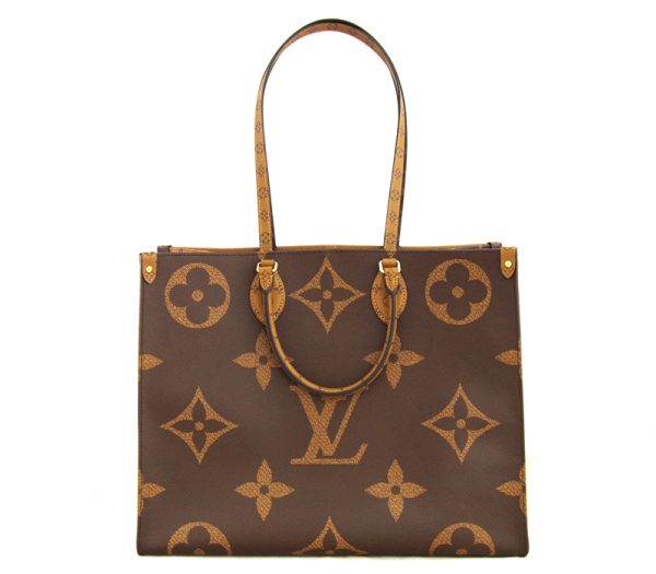 3146 7 Louis Vuitton Onthego GM Monogram Giant Canvas Shoulder Bag Brown